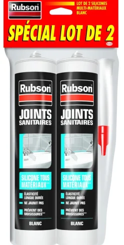 Hot RUBSON Lot de 2 cartouches mastic HD email/synthétique 280ml blanc