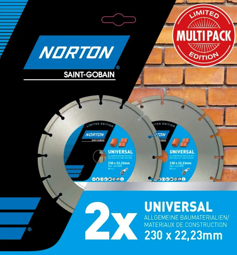 Online NORTON Lot de 2 disques diamant 230 mm Universal