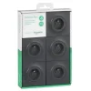 Sale SCHNEIDER Lot de 5 prises 2 pôles Odace plaque style anthracite +terre