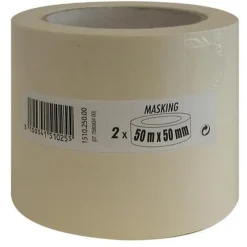 Discount Lot de 2 rubans de masquage lisse Beige 50m x 50mm
