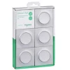 Outlet SCHNEIDER Lot de 5 va-et-vient Odace style aluminium avec plaque