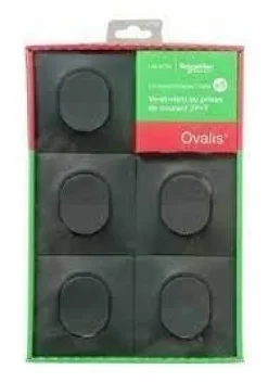 Discount SCHNEIDER Lot de 5 va-et-vient Ovalis plaques anthracite
