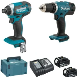 New MAKITA Lot perceuse + visseuse à chocs 18 V DLX2141JX2