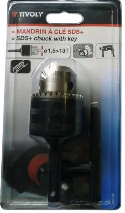 New TIVOLY Mandrin à clé SDS+ Ø1,5 à 13mm