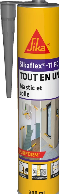 Best SIKA Mastic colle flex -11 FC Tout en un gris - 300ml