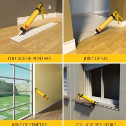 Best SIKA Mastic colle flex -11 FC Tout en un gris - 300ml