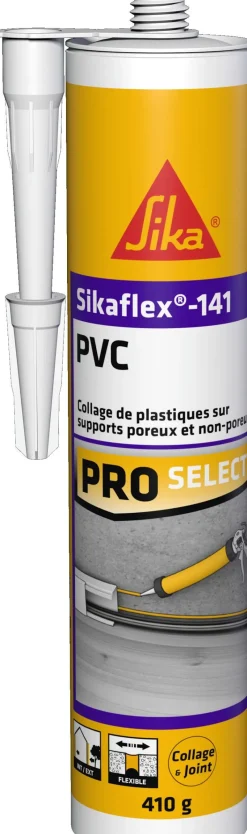 Hot SIKA Mastic colle flex -141 PVC blanc - 410g