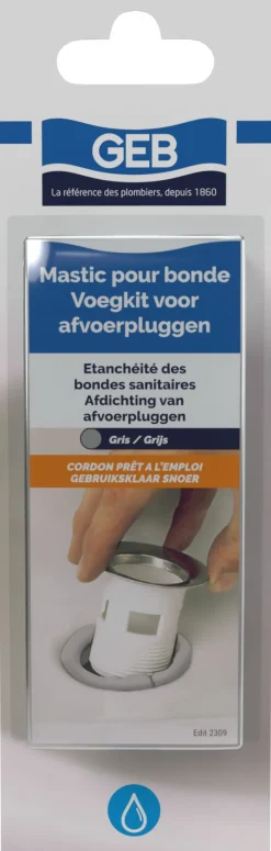 Sale GEB Mastic d'étanchéité pour bonde cordon de 43 cm gris