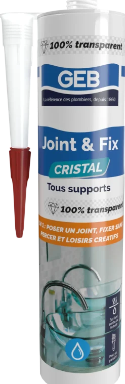 New GEB Mastic multi-usages Joint&Fix 280 ml cristal