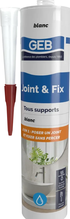 Outlet GEB Mastic multi-usages Joint&Fix 280 ml blanc