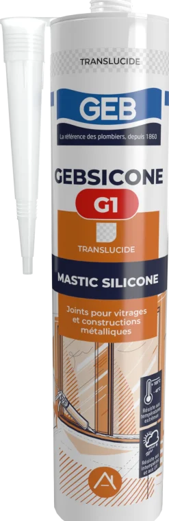 New GEB Mastic silicone SICONE G1 310 ml translucide