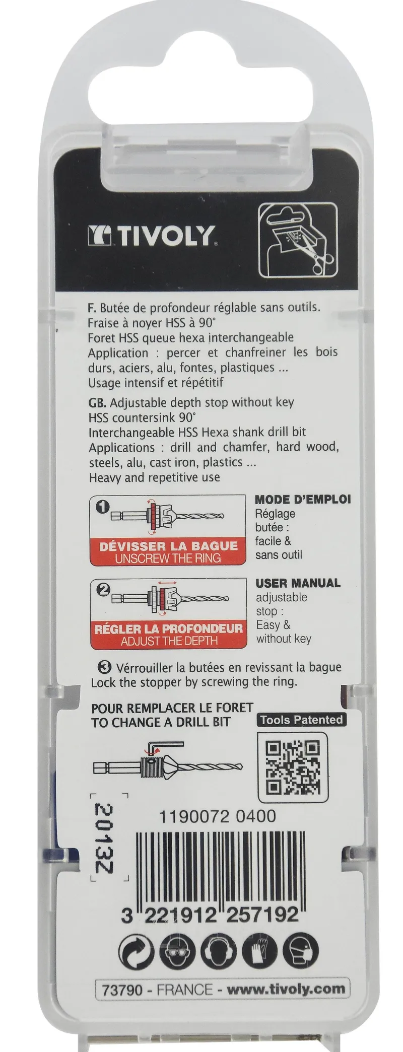 Clearance TIVOLY Mèche et Fraise HSS300 2en1 Bois Métaux