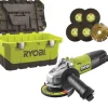 Sale RYOBI Meuleuse RAG 800-125TA6 + 6 disques