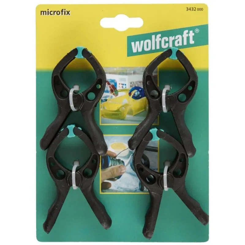 Outlet WOLFCRAFT Microfix pinces de serrage à ressort x4