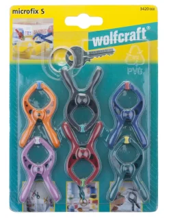Best WOLFCRAFT Micro-pinces à ressort (x6) avec anneau porte-clés
