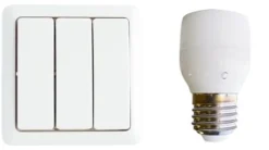 Discount SEMAC Mini douille sans fil - E27 + interrupteur 3 façades
