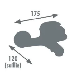 Outlet EDOUARD ROUSSEAU Mitigeur bain douche Cardiff chromé ROUSSEAU