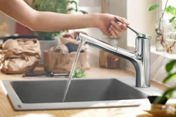 HANSGROHE Mitigeur de cuisine 150 EcoSmart douchette 2jets chrome