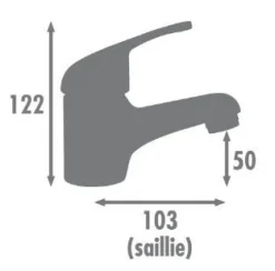 Discount EDOUARD ROUSSEAU Mitigeur lavabo Altea NF chromé ROUSSEAU