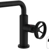 Best EDOUARD ROUSSEAU Mitigeur lavabo industriel bec mobile noir ROUSSEAU