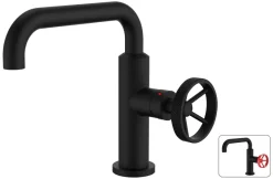 Best EDOUARD ROUSSEAU Mitigeur lavabo industriel bec mobile noir ROUSSEAU