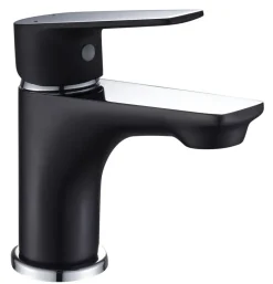 New EDOUARD ROUSSEAU Mitigeur lavabo Oolong chromé noir ROUSSEAU
