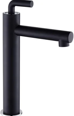 Discount EDOUARD ROUSSEAU Mitigeur lavabo Tubö haut noir ROUSSEAU