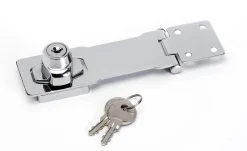 Discount MASTER LOCK Moraillon acier 11,8cm finition chromée cylindre 4 gaufres