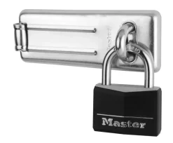 Online MASTER LOCK Moraillon corps acier trempé 11,5cm noir mat