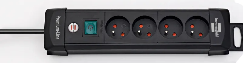 New BRENNENSTUHL Multiprise électrique Premium Plus 4 prises 1,8 m noir