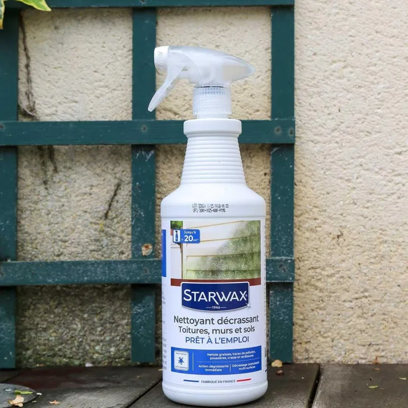 Sale STARWAX Nettoyant décrassant toitures, murs et sols extérieurs 1L