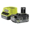 RYOBI Pack chargeur + batterie Lithium+ 4.0 Ah compacte