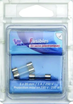 Best VOLTMAN Pack 3 fusibles verre 5x20mm 1A