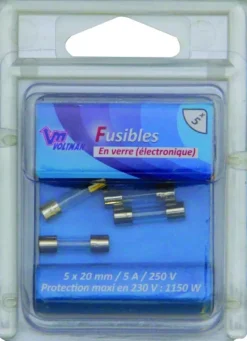 Best VOLTMAN Pack 5 fusibles verre 5x20mm 5A