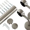 Outlet Pack main courante Métal nickel 2 m + supports + embouts