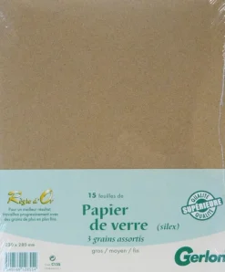 Hot GERLON Papier de verre Silex grains assortis (x15)