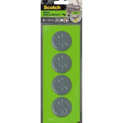 Clearance SCOTCH Patin glisseur tout terrain adhésif Ø50mm gris métal (x4)