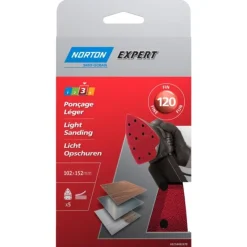 New NORTON 5 Patins multiponçeuse perf. auto-agrip. G120 102x152