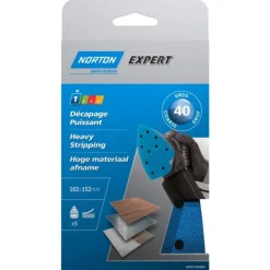 Clearance NORTON 5 Patins multiponçeuse perf. auto-agrip. G40 102x152