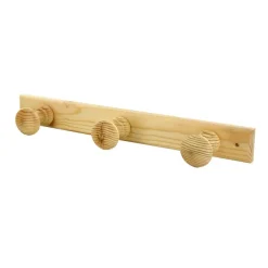 Hot Patère éco 1 tête et 1 crochet 90x90x33mm pin brut