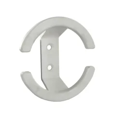Clearance Patère éco 1 tête et 1 crochet 90x90x33mm plastique blanc