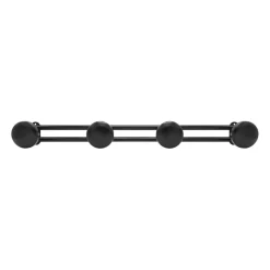 Clearance Patère fixe ronde champignon 4 têtes acier noir mat