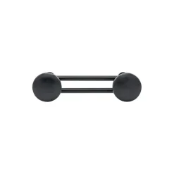 Discount Patère fixe ronde champignon 2 têtes acier noir mat