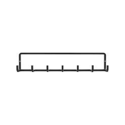 Clearance Patère rectangle indus 7 têtes acier noir