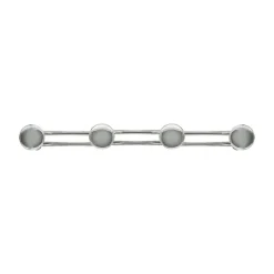 Clearance Patère 4 têtes Ø65x610mm acier chromé