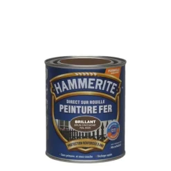 Discount HAMMERITE Peinture Antirouille brillant Brun Châtaigne 0,75 L