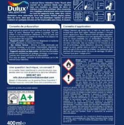 Outlet DULUX VALENTINE Peinture aérosol color touch effet martelé noir 400ml