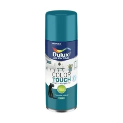 DULUX VALENTINE Peinture aérosol Color Touch Satin Turquoise Intense 400ml