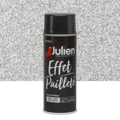 JULIEN Peinture aérosol effet pailleté 400 ml argent