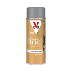 New V33 Peinture bois aérosol couleurs d'ici jaune ocré 400ml